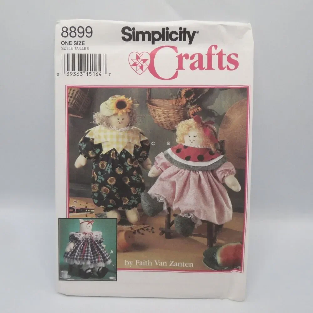 Simplicity 8899 Stuffed Doll & Clothes ONE SIZE 17